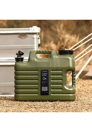 Musluklu Su Bidonu - Madfox Galon Air Pe - 18 Litre - Yeşil - 547309