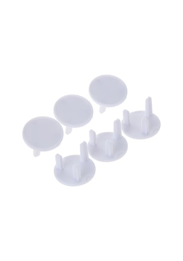 Monyee 6 Adet İngiliz Tipi Beyaz Çocuk Elektrik Prizi Koruyucu Kapağı - Şok Engeli, Güvenli Ev