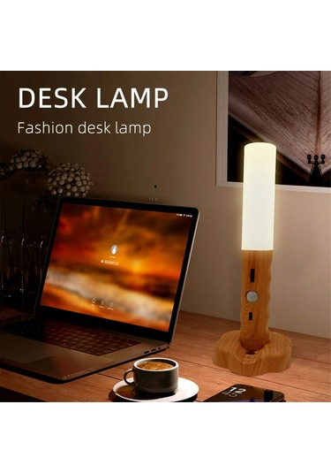 Youtek 3'ü 1 Arada Akıllı Led Sensör Işığı: Şarjlı Duvar Işığı, El Feneri Ve Masa Işığı - 2.5w Sıcak Beyaz Işık, 2 Adet Paket 800mah Pil Sarı