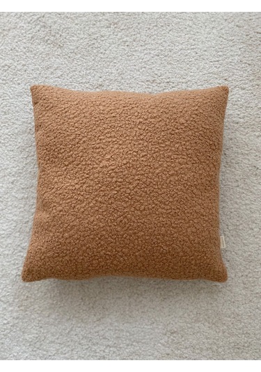 Teddy Kare Kırlent Kılıfı Kahve 45x45 Kahve