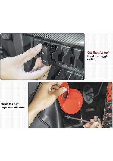 Vkemall Evrensel Utv/atv 12v Yüksek Sesli Korniş Seti - Polaris Rzr Uyumlu, 105db Derin Ses