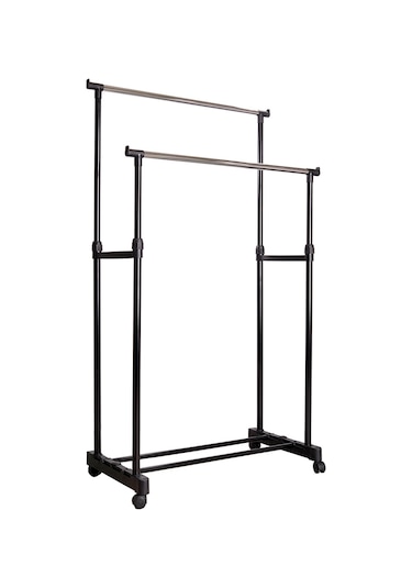 biricik Teleskopik Tekerlekli İkili Elbise Askılığı Diğer