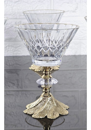 Paşabahçe Serisi Vanıllıa Kase & Magnolıa Kase & Dondurmalık & Şekerlik Semerkand Gold Döküm Ayaklı Naturel