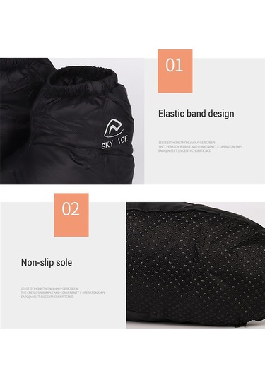 Vkemall Kışlık Islak Suya Dayanıklı Kaymaz Altlı Beyaz Ördek Yumurtası İç/ Dış Mekan Erkek Kadın Ayaklık, Mavi, L Bedeni Mavi