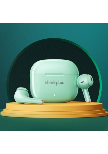 Qingmipy Lenovo Lp40 Pro Bluetooth 5.1 Kulaklıklar - Yarı Girişli Spor Kulaklıkları, 13mm Çift Frekanslı Hareketsiz Bobin, Uzun Pil Ömrü, Yeşil