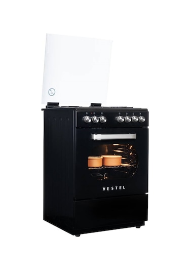 Vestel SF 8400 Retro 66 LT Ocaklı Solo Fırın Siyah