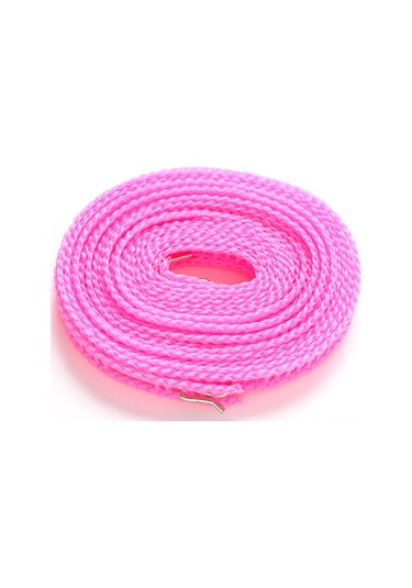 Vkemall Nylon Rulo Kurulabilir Çamaşır İpi 5-8m: Rüzgar Direnci, Dış Mekan Seyahat Uygun, Güçlü Asma Özelliği Pembe