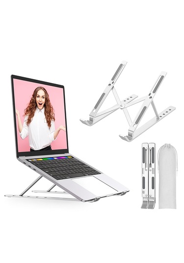 Alüminyum Alaşım Ayarlı Laptop Macbook Notebook Yükseltici Tutucu Ayaklık