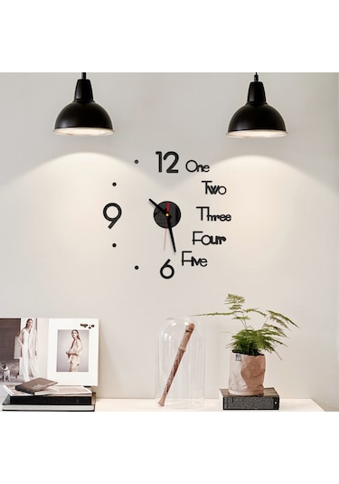 Reedark Modern Dekoratif 3d Akrilik Duvar Saati - Sessiz, Yapışkanlı, Şık Tasarım Çok Renkli