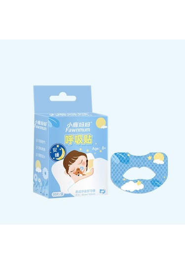 Sones 30 Adet / Kutu Fawnmum Ağız Solunum Yaması Gece Durdurucu Horlama Yaması Anti-horlama Kapalı Ağız Yaması, Renk: Çocuk Mavisi