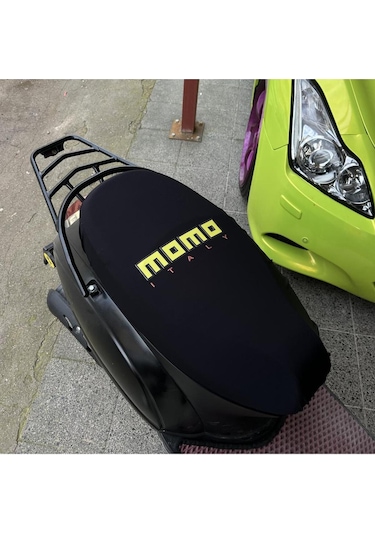 Momo Siyah Desenli Penye Motosiklet Kılıfı -motor
