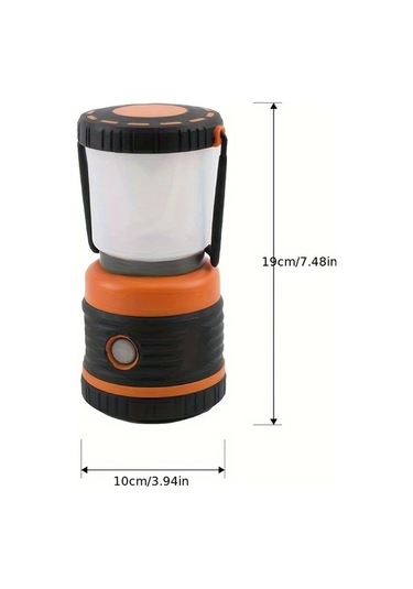 Xuweiwei Taşınabilir Led Kamp Lambası Yuvarlak Dayanıklı Pil İle Çalışan Açık Hava Yürüyüş Balıkçılık Turuncu Siyah Altın