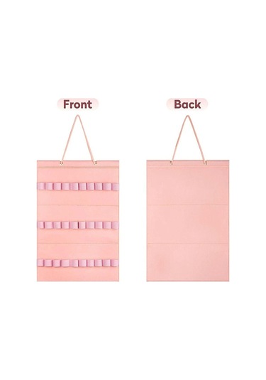 Büyük Kapasiteli Kafa Bandı Tutucu Asılı Duvar Saç Aksesuarları Kadın Kızlar Için Standı Pembe