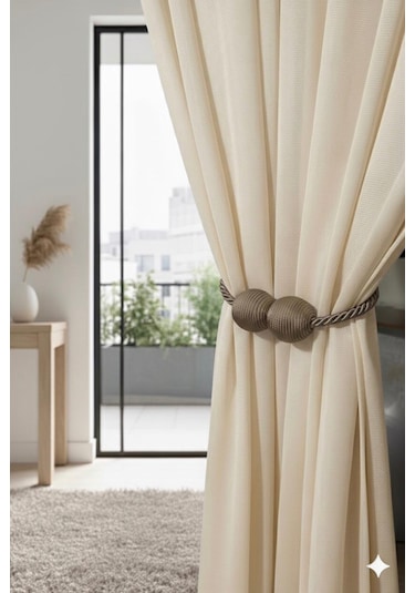 Mıknatıslı Perde Bağlama Aparat Aksesuarı Braçol Vizon