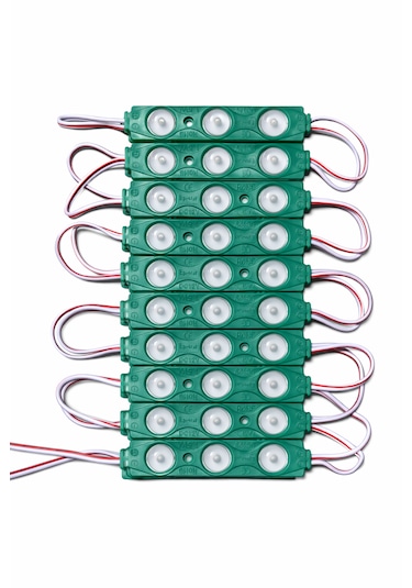 1.5 Watt Modül Led 2835 Mercekli 12 Volt 20 Adet Yeşil