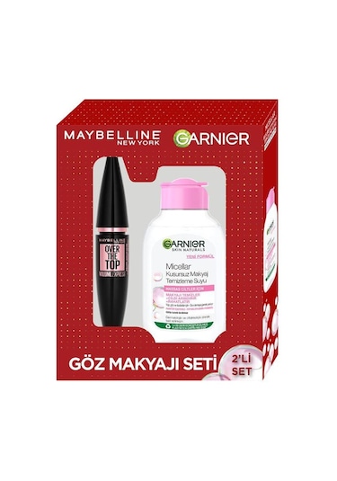 Maybelline New York Over The Top Maskara + Garnier Micellar Makyaj Temizleme Suyu