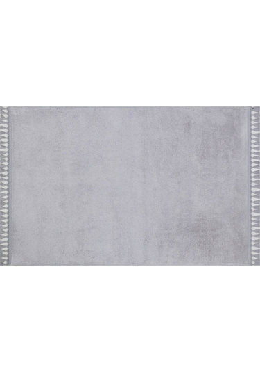 Saraz Halı Puffy Banyo Paspas 2 Li Saçaklı Yıkanabilir Grigri Gri