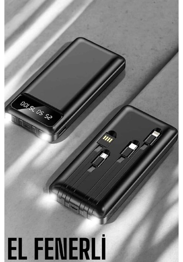 Powerbank 20.000 Mah Dijital Göstergeli Lcd Ekran Uzun Pil Ömrü Çok Renkli