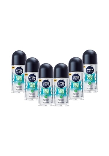 Nivea Men Cool Kick Fresh Erkek Roll-On Deodorant 6 x 50 ML