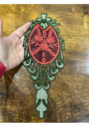 Nakış İşleme Güpür Arma Dikiş Aplike 30x12 Cm