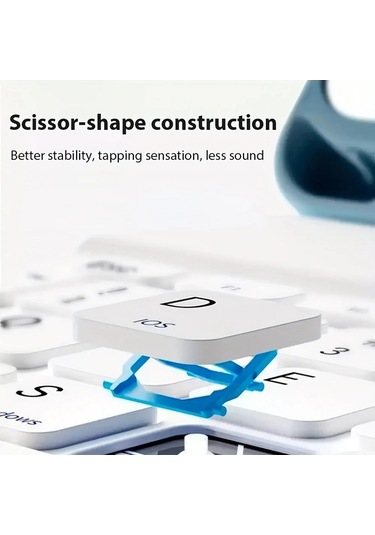 Willowhaven Ultra İnce Kablosuz Bluetooth Klavye, 10 İnç, Type-c Şarj, Black, Masaüstü/laptop/tablet Uygun