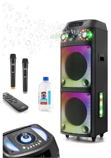 Büyük Boy Bluetooth Hoparlör Speaker 12"x2 100w Woofer