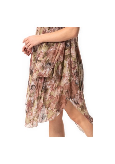 Askılı Vual Afrodit Midi Boy Yazlık Elbise Batik Koyu Kahve 6213 Batik Koyu Kahve