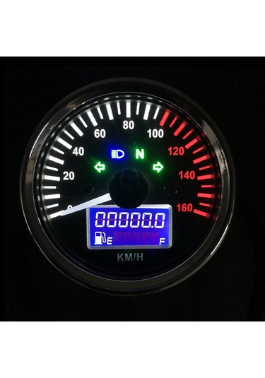 Evrensel 12 V Motosiklet Kilometre Led Dijital Takometre K13899