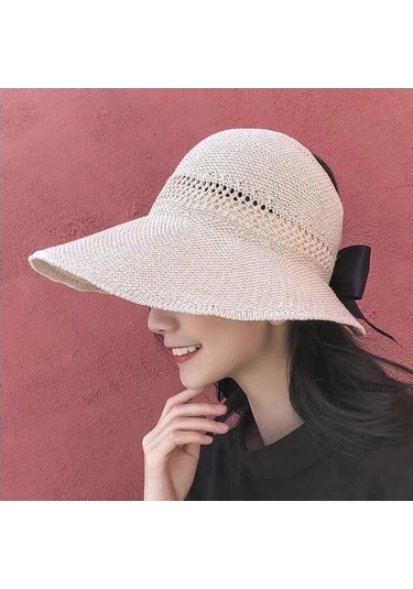 Lonnihb Kıvırcık Kenarlı Geniş Saçaklı Plaj Şapkası, Katlanabilir Güneşlikli Balıkçı Şapkası, Uv Koruma Güneş Kremi Özellikli, Hafif Ve Taşınabilir Yaz Aksesuarı Beyaz