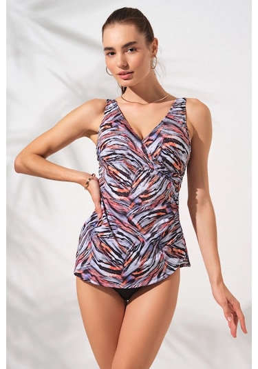 Pierre Cardin Mara Kruvaze Formlu Tankini Takım Çok Renkli