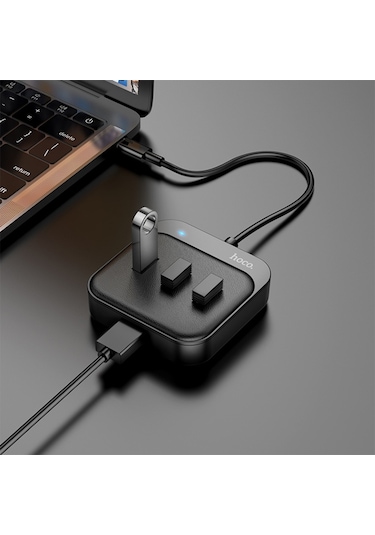 Hoco HB31 4in1 Type-C to 4x USB3.0 HUB Çevirici Dönüştürücü Adap
