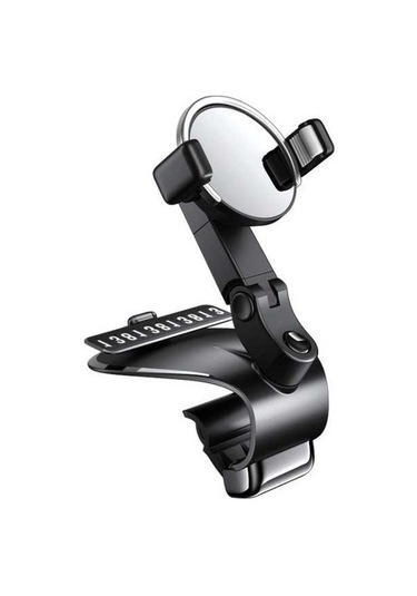 Wondernest 088 Park Telefonu İşaretli 360 Derece Dönen Araba Panel Telefon Tutucu Siyah Siyah