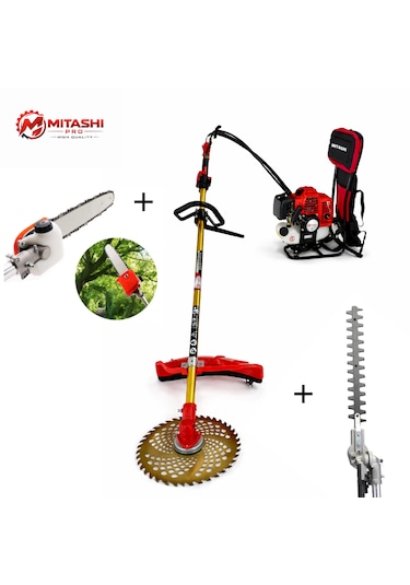 Mitashi Pro ST08 52cc Benzinli Sırt Tırpan – Dal Budama ve Çit Kesme Özellikli Motorlu Tırpan