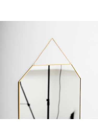 Ayna Duvar Askılı Sekizgen Geometrik 50x40cm Gold
