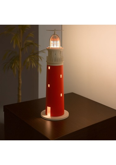 Dekoratif Deniz Feneri Lamba - Fibrika Store Kırmızı