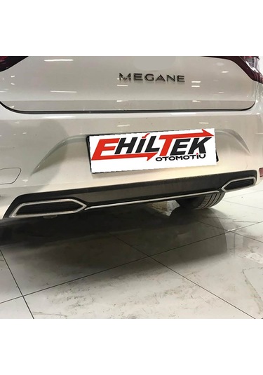 Renault Megane Egzos Çerçevesi - Krom/plastik 2 Parça Hb 2016-2020