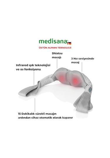 Medısana Shiatsu Med48333 Boyun Masaj Aleti Nmg850 Beyaz - Gri