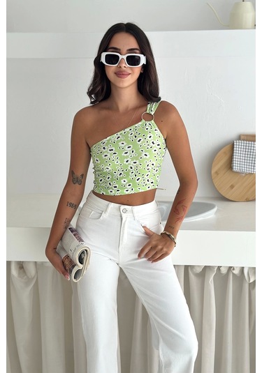 Asprin Fashion Tek Omuz Atlet Yeşil Yeşil