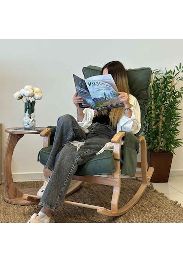 Reyo Santorini Sallanan Sandalye Dinlenme Ve Tv Koltuğu Yeşil