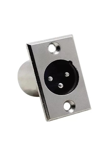 Elektromer Xlr 3 Pin Erkek Şase Konnektör