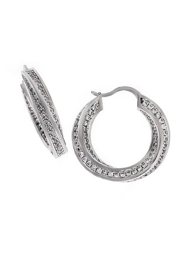 Kadın Tasarım Model Taşlı Çelik Halka Küpe