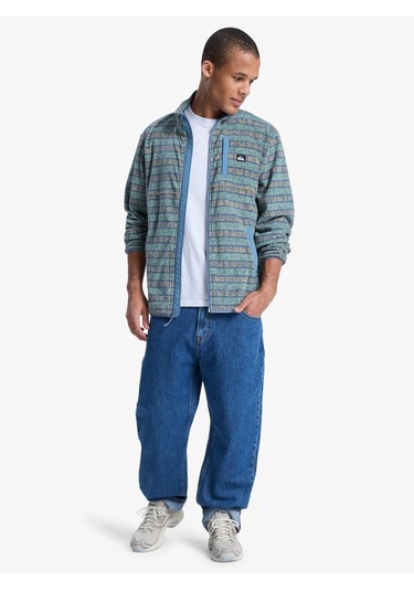 Quıksılver No Destınatıon Fz Granite Green - Pattern 1 Erkek Polar Ceket Eqypf03071-ggv6 Mavi
