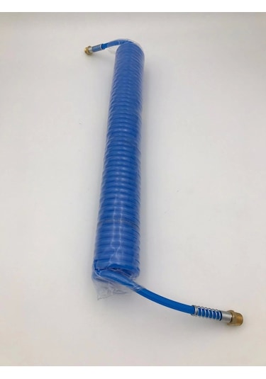 Poliüretan Spiral Hava Hortumu 5x8 7.5 Mt Rekorlu 1/4 Erkek Uçlu