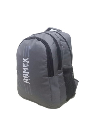 Unisex Gri Ramex Sırt Çantası Büyük Boy Seyahat Okul Çantası Su Itici Gri