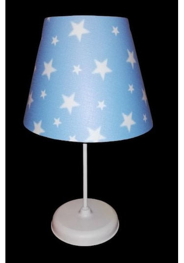 Mavi Yıldız Pvc Erkek Çocuk Odası Genç Odası Yatak Odası Abajur