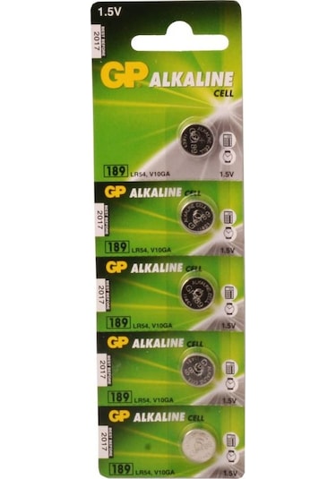 Gp Gp189-C5 Lr54 Alkalin Düğme Pil 5'Li Paket