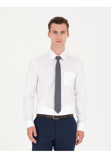 Pierre Cardin Erkek Beyaz Basic Gömlek 50277146-vr013 Beyaz