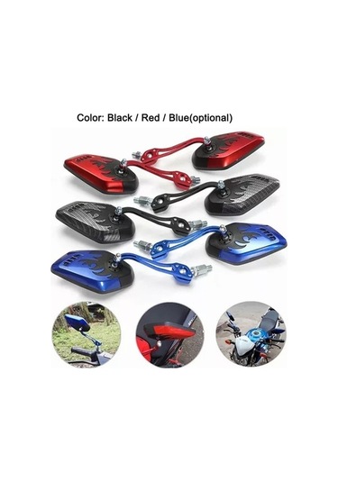 Reedark Motosiklet Dikiz Aynası Geniş Açı Lmk00051b Evrensel Siyah