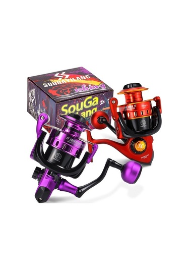 Pazly Mor 1000-5000 İplik Balıkçılık Makarası, 5.2:1 Dişli, 210g-251g, Su Ve Tatlı Su Balıkçılığı, 56935764 Kırmızı Mor Model, 5.2:1 Oranlı Balıkçılık Makarası