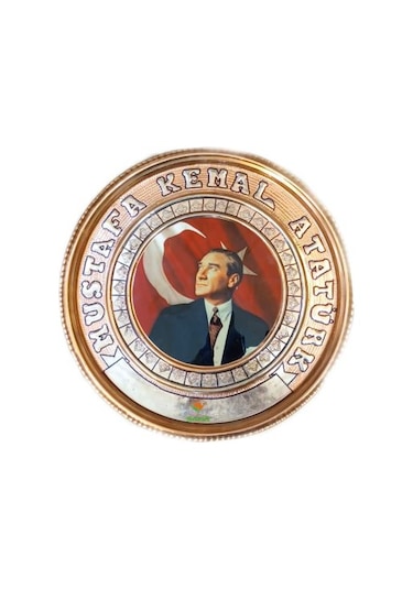 Bakır Duvar Tablosu M.k. Atatürk Tablo Özel Elişçiliği 25 Cm A++
